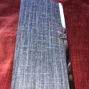 Light denim color clutch wallet